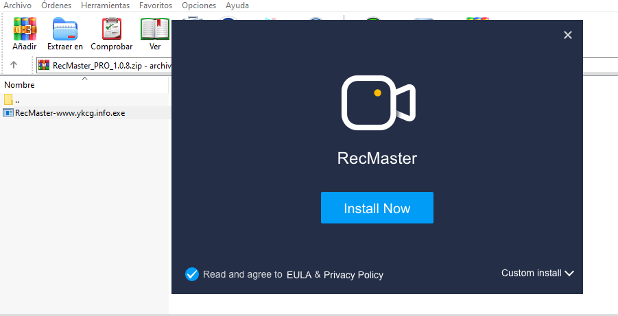 RecMaster Pro - Grabación de alta calidad Full HD | Windows
