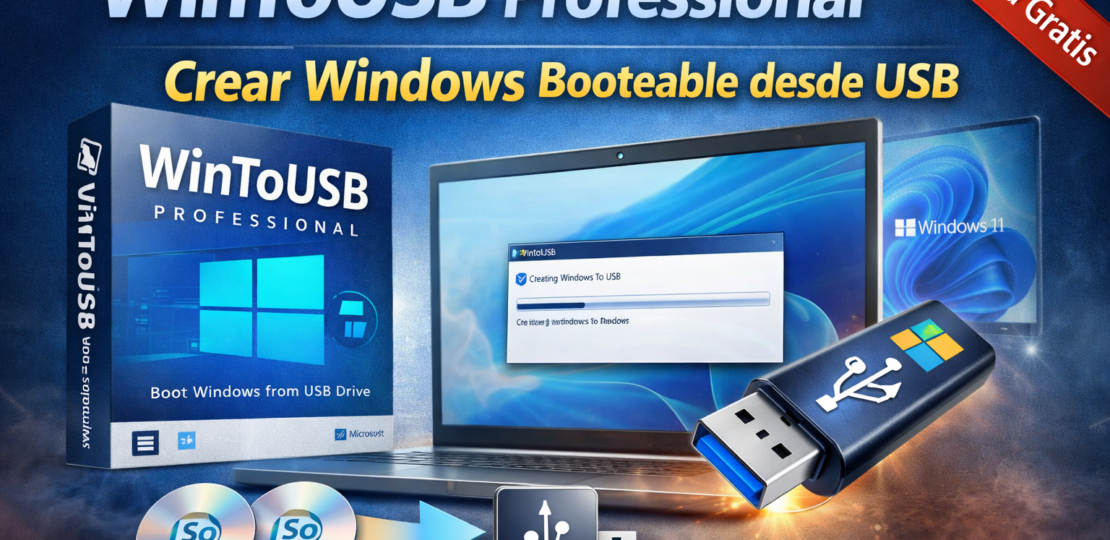 WinToUSB Professional crear Windows booteable desde USB