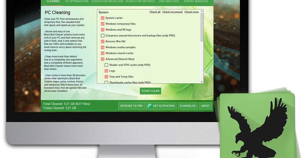 Black Bird Cleaner Pro:u00a0Licencia para toda la vida