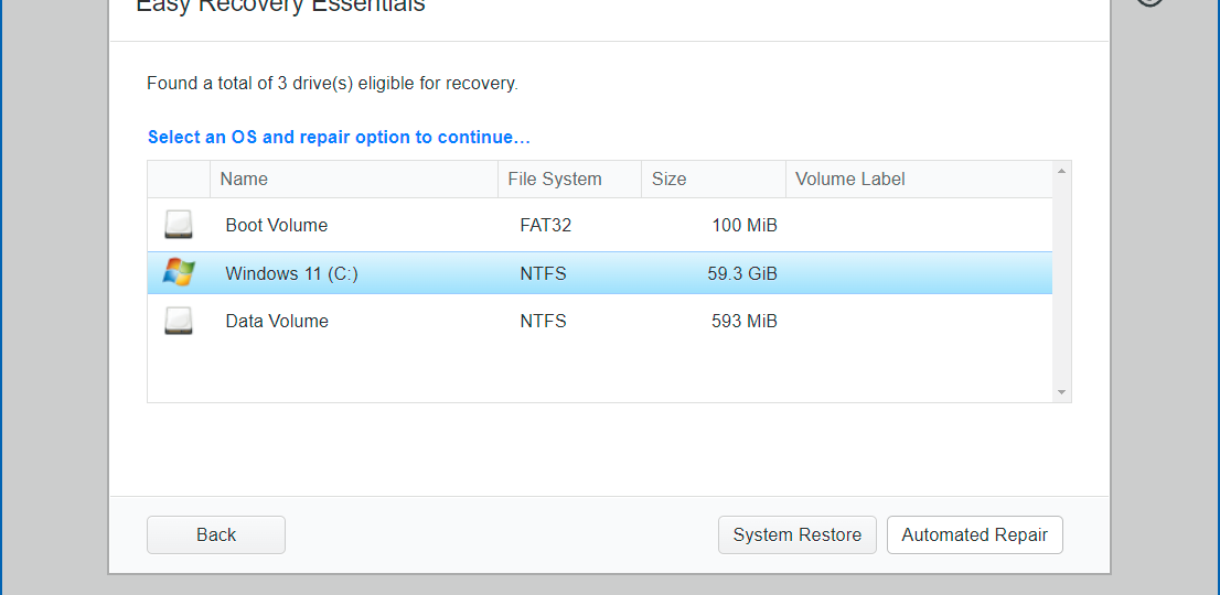 Easy Recovery Essentials for Windows 11: Recupera tu sistema