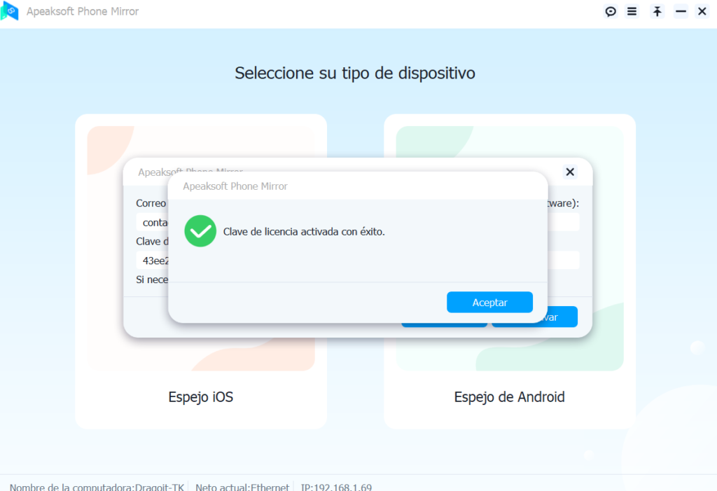 Apeaksoft Phone Mirror: Refleja Tu Móvil En Tu Pc En Pocos Pasos