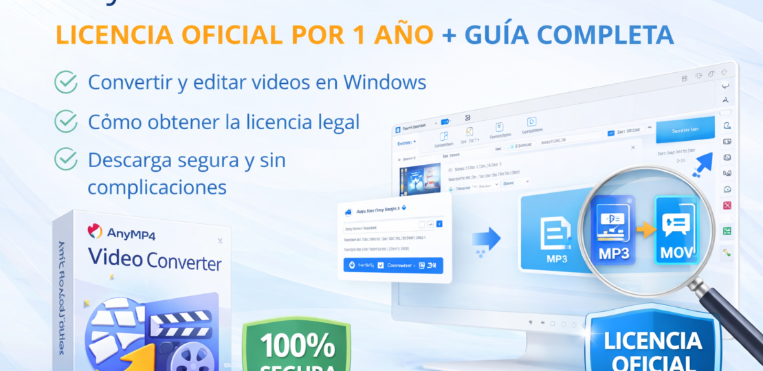 AnyMP4 Video Converter gratis: licencia oficial por 1 au00f1o + guu00eda completa