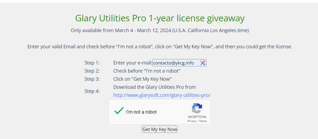 Obtén Glary Utilities Pro 6 Gratis Por 1 Año: ¡Mejora Tu Pc! Obtén Glary Utilities Pro 6 Gratis Por 1 Año: ¡Mejora Tu Pc!