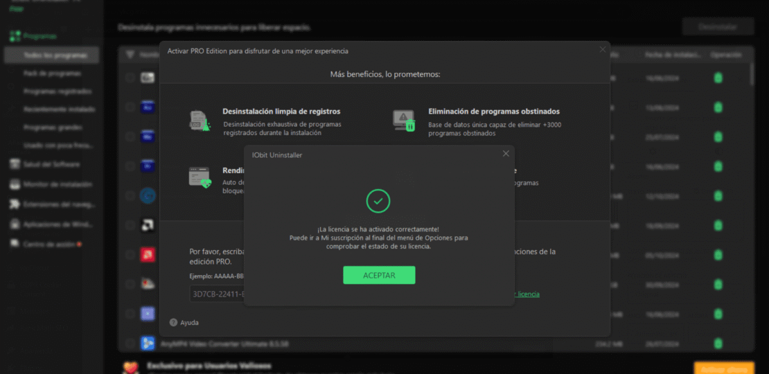 IObit Uninstaller PRO 14 Full con Licencia Gratis hasta 2025