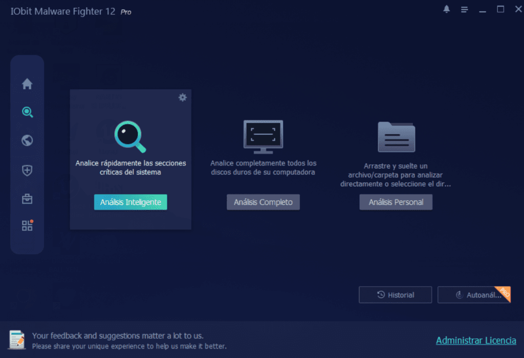 Iobit Malware Fighter Pro Interfaz