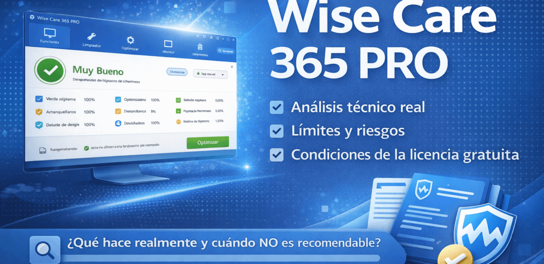 Wise Care 365 PRO: mantenimiento de Windows, ventajas reales y alternativas