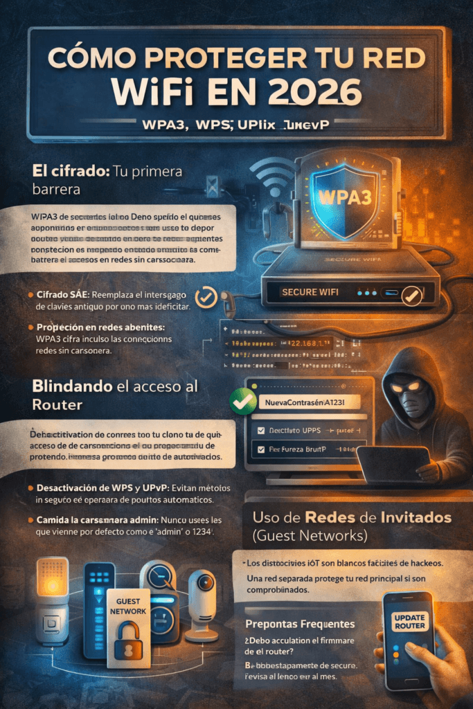Cómo Proteger Tu Red Wifi En 2026: Wpa3, Wps, Upnp Y Red De Invitados Cómo Proteger Tu Red Wifi En 2026: Wpa3, Wps, Upnp Y Red De Invitados