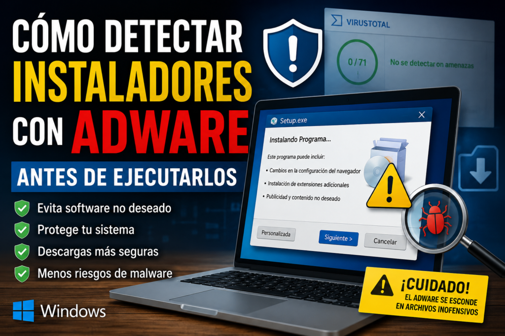 Cómo Detectar Instaladores Con Adware Antes De Ejecutarlos | Guía Windows 2026 Cómo Detectar Instaladores Con Adware Antes De Ejecutarlos | Guía Windows 2026
