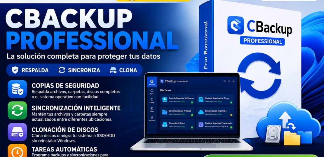 CBackup Professional Gratis para Windows 10 y 11